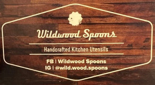 Business Card for Wildwood Spoons, a small business located in Happy Valley-Goose Bay, NL Canada