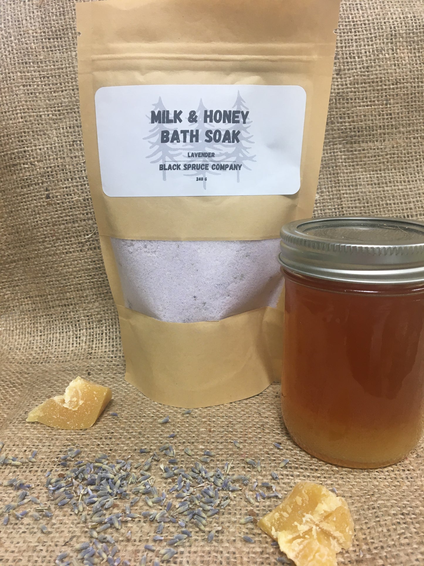 Milk and Honey Bath Soak - Lavender in bag