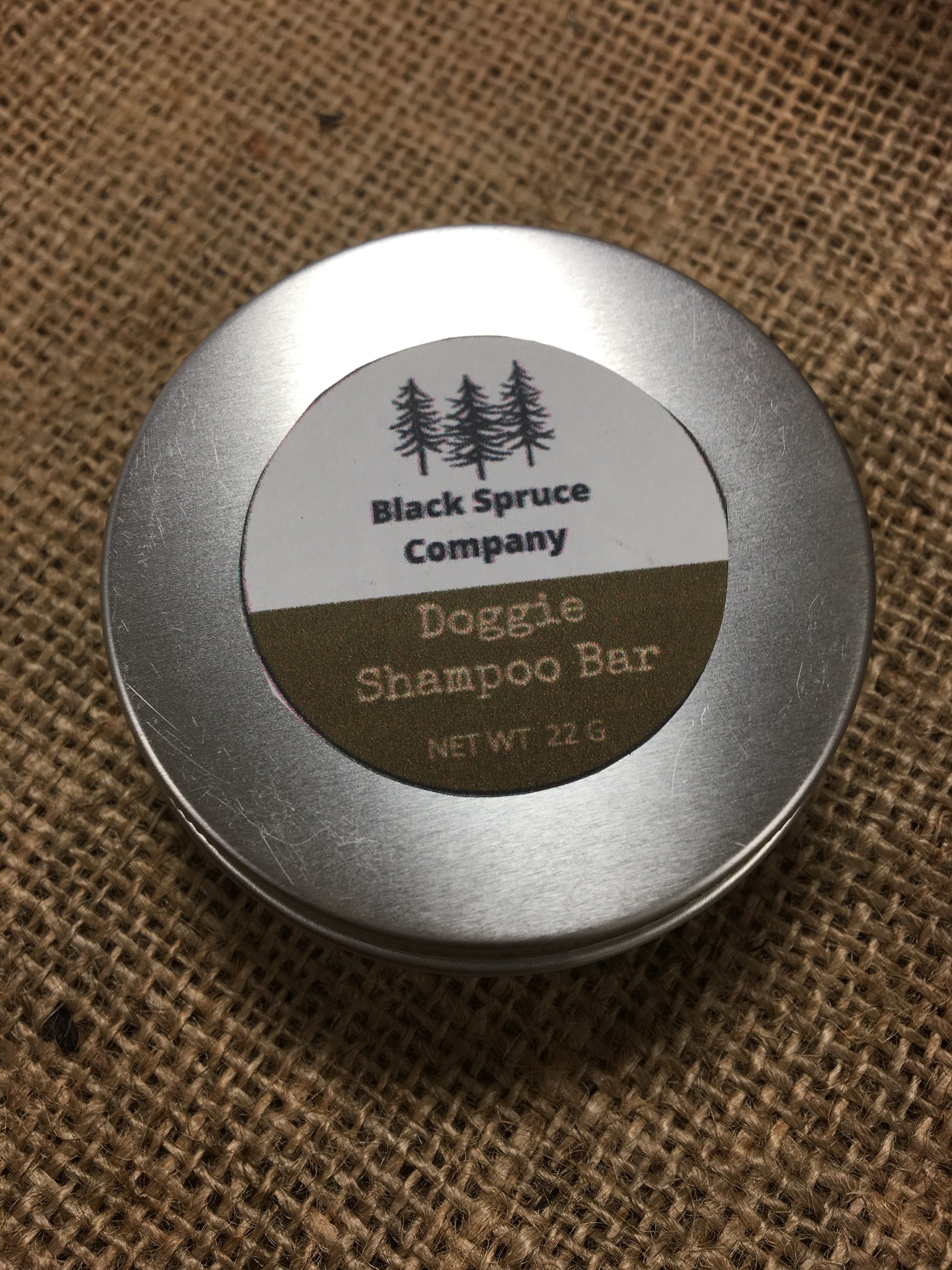 Dog Shampoo Tin Label
