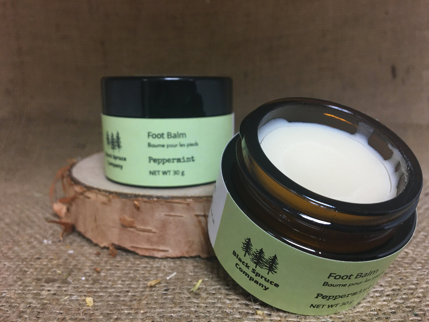 Peppermint Foot Balm in jar