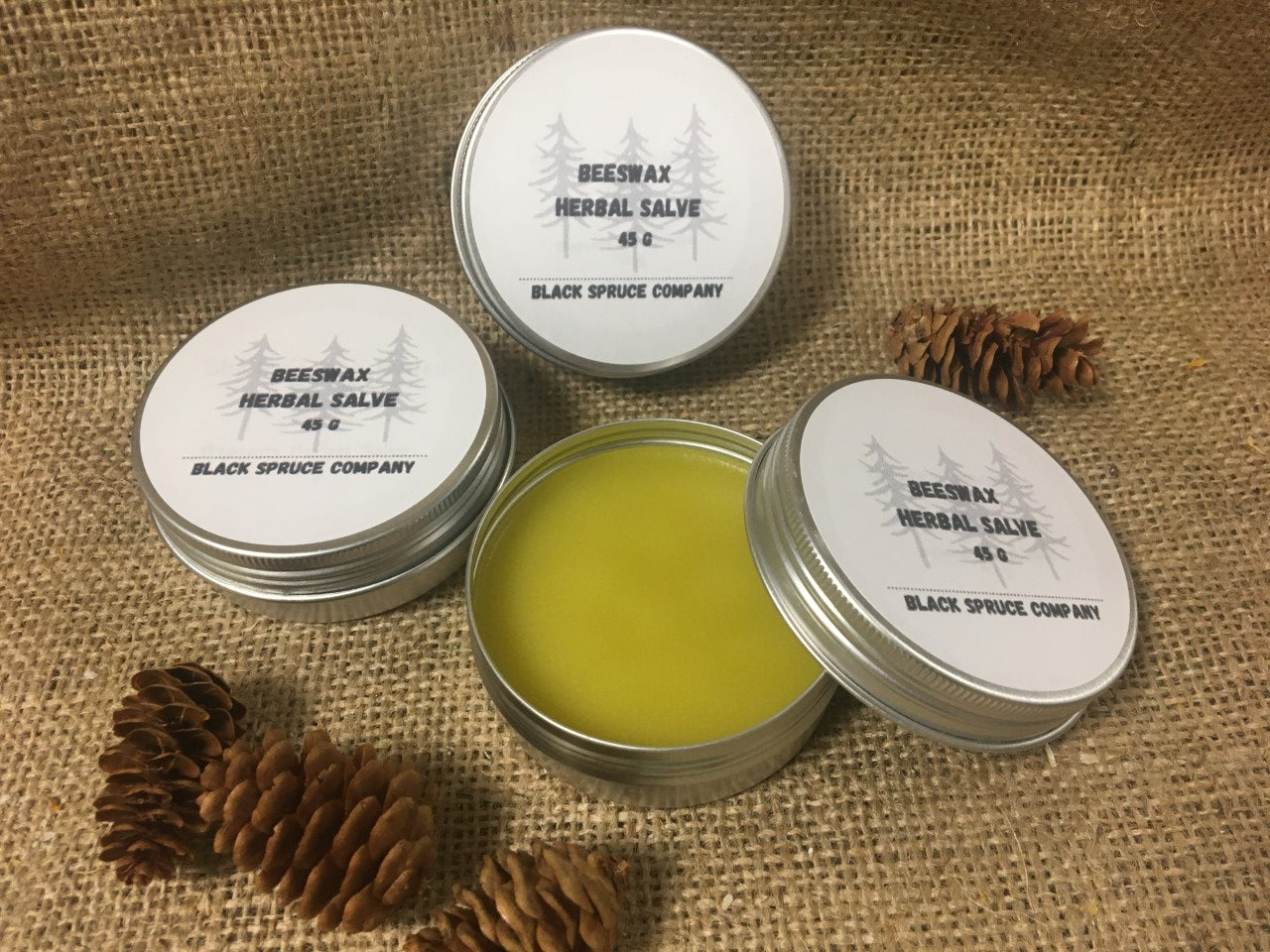 Beeswax Herbal Salve in tin