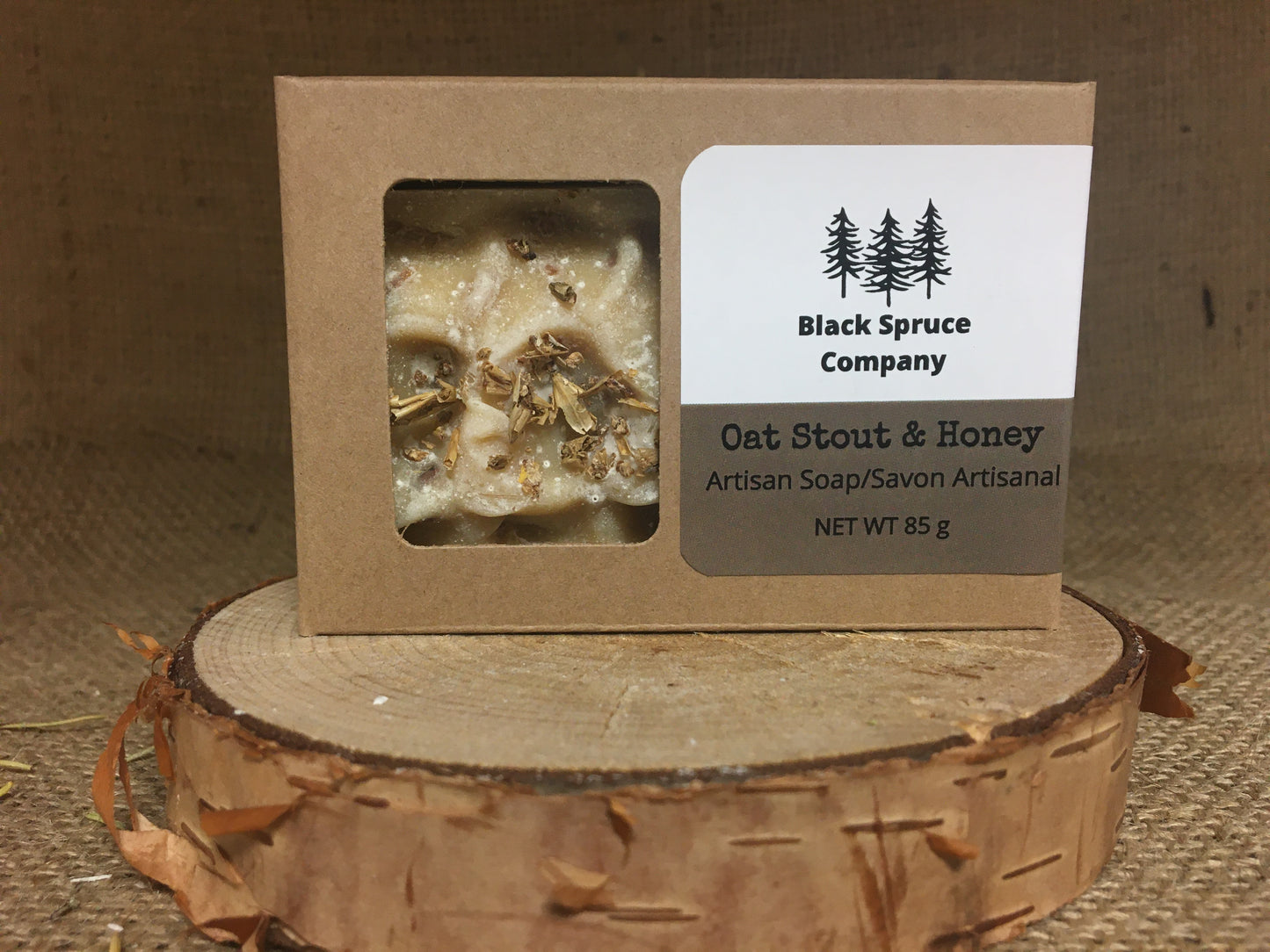 Oat Stout & Honey Soap in soap box