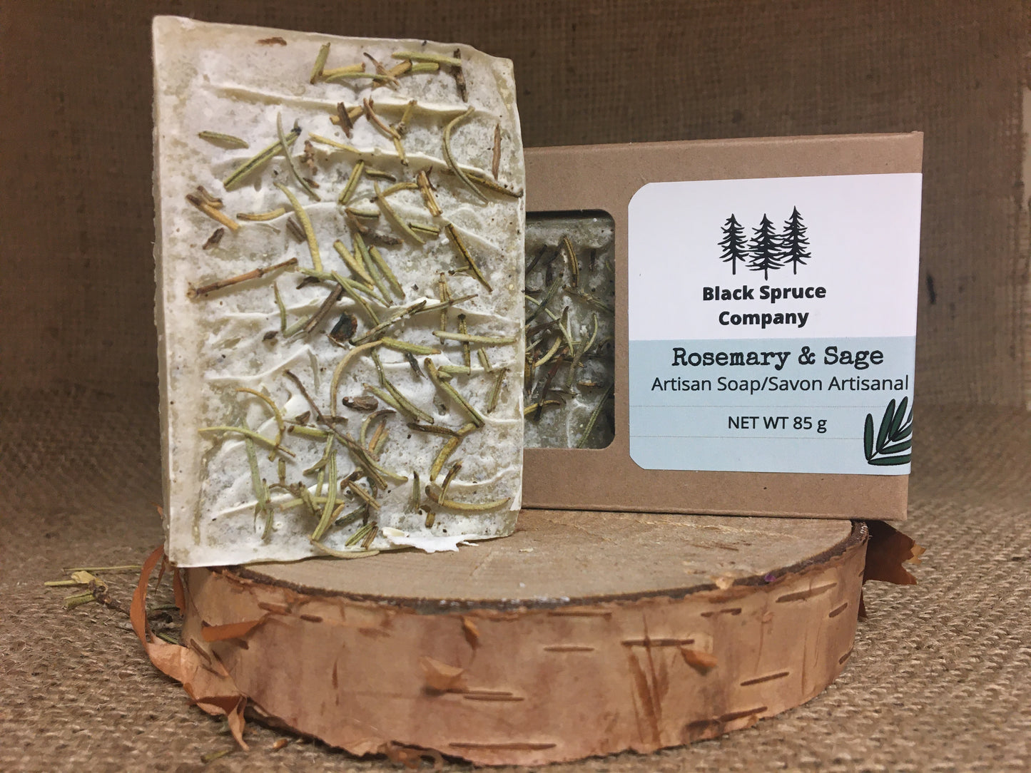 Rosemary and Sage Soap with one bar without box