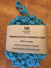 Load image into Gallery viewer, Handcrafted Crochet Shower Pouf